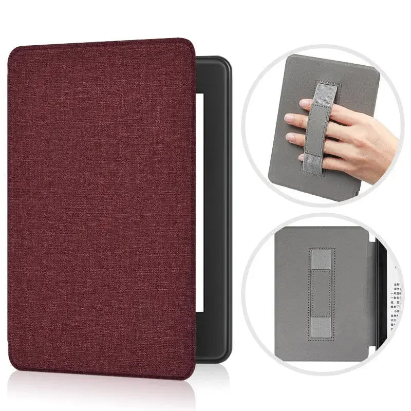 For Kindle 11th Generation 2024 Case 6'' with Hand Strap Kindle 6 inch Case Ebook C2V2L3 Auto Wake Sleep Cover PU Leather Funda