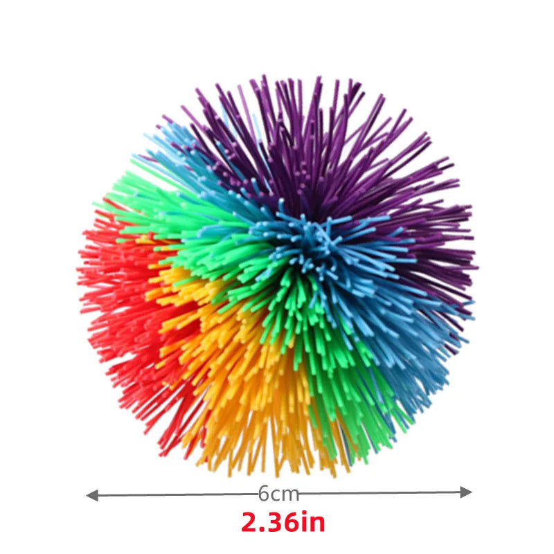 Rainbow Stringy Balls Sensory Fidget Toys For Kids Party Favors Outdoor Fun Games Pelotas Saltarinas Niños Juguetes Divertidos