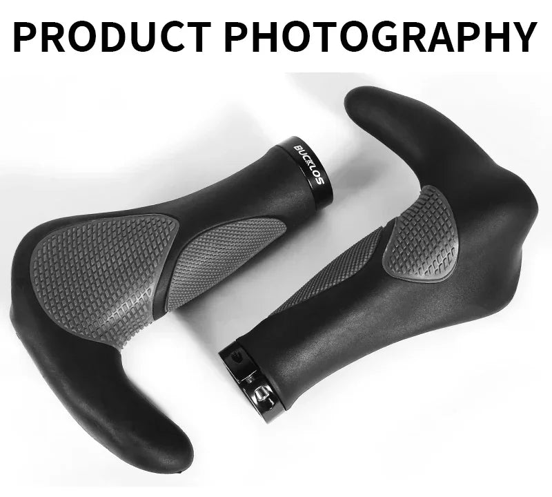 BUCKLOS Bike Handlebar Grips Ergonomics with Extended Bar Non-slip Rubber Bike Grips Durable MTB Cuffs Bicycle Accessories