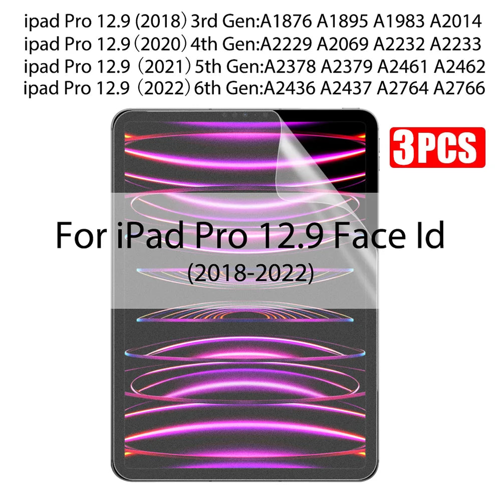 3Pcs Paper Feel Like Screen Protector For ipad Air 11 Pro 13 2024 10th 9th Generation 8 7 6 Air 5 4 Pro 11 12.9 10.5 No Glass