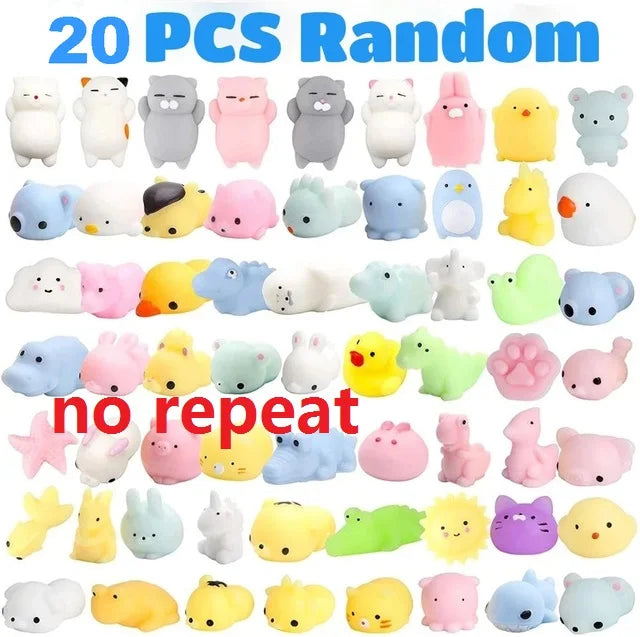 5-50 PCS Kawaii Squishies Mochi Anima Squishy Toys For Kids Antistress Ball Squeeze Party Favors Stress Relief Toys For Birthday