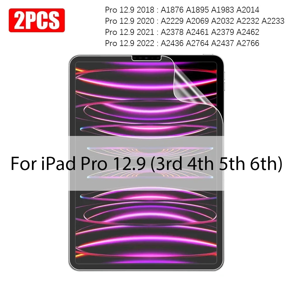 2Pcs/pack Paper Feel Screen Protector Painting Matte PET Film For iPad Pro 11 13 M4 12.9in Air Mini 8th 9th 10th Gen 9.7 10.9