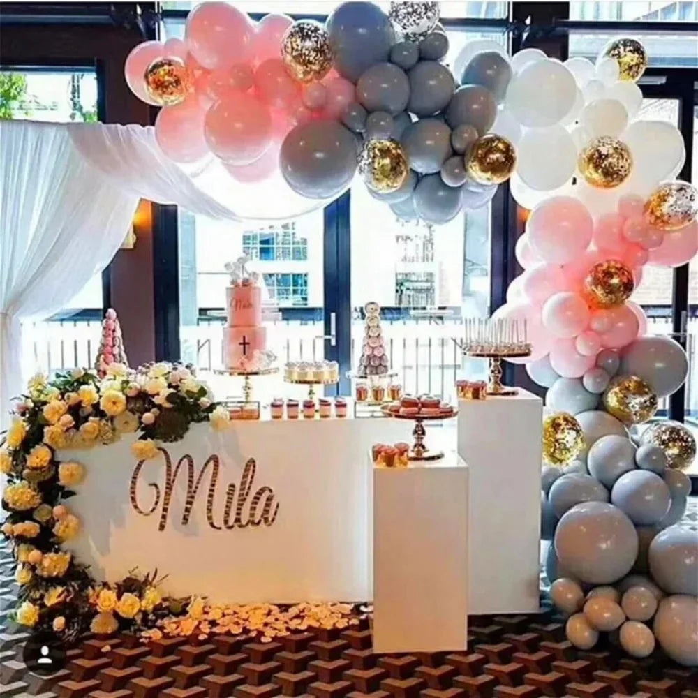 3Pcs 5m Balloon Chain Ribbon Dot For Wedding Party Birthday Graduation Background Decoration Balloon Chain Arch Accessories Tool