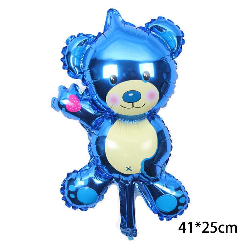 Cartoon Animal Rabbit Deer Foil Balloon Kids Gifts Birthday Party Jungle Animal Theme Decoration Squirrel Fox Bear Helium Globos