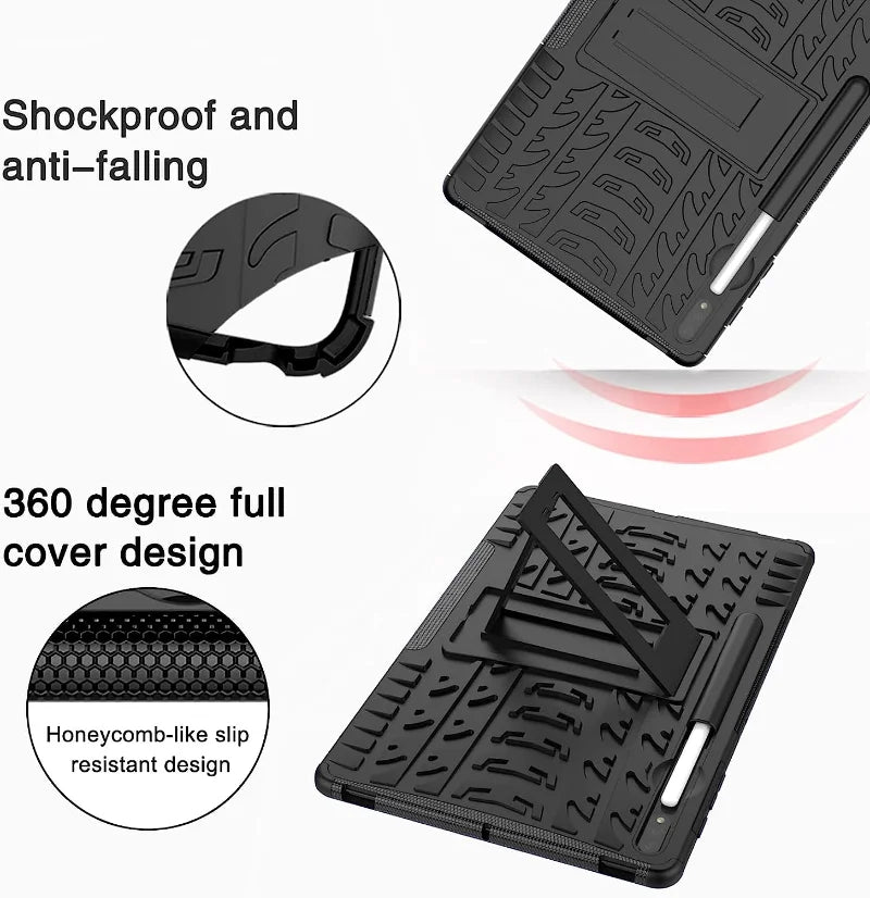 Armor Kickstand Case for Samsung Galaxy Tab S9 A9 Plus 11 12.4 S8 S7 FE A8 10.5 A7 Lite S6 Lite 10.4 Tablet Cover SM-X810 Funda