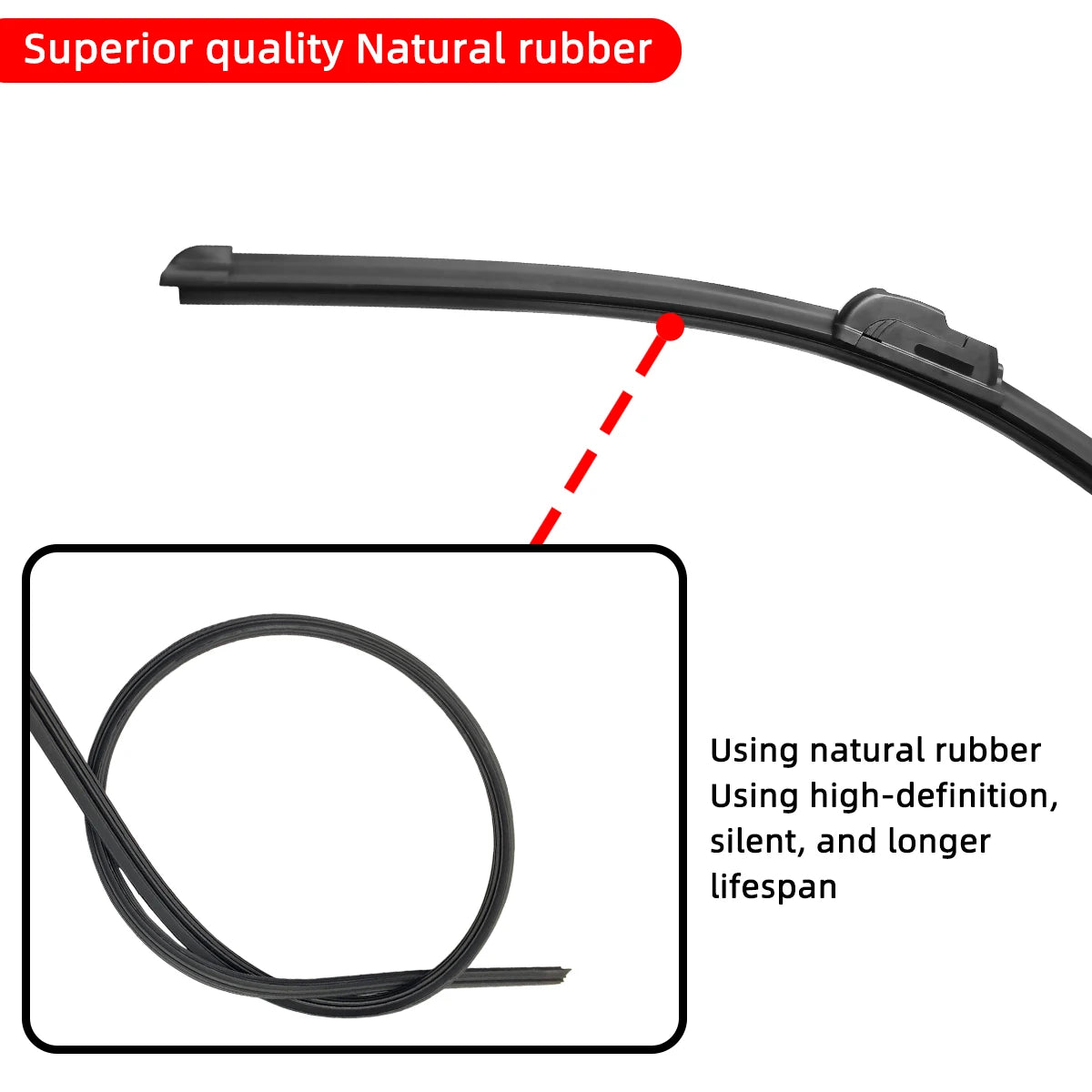 Car Windshield Wiper blades Hook Universal Soft Rubber Frameless Bracketless Car Wipers 14" 16" 17" 18" 19" 20" 21" 22" 24" 26"