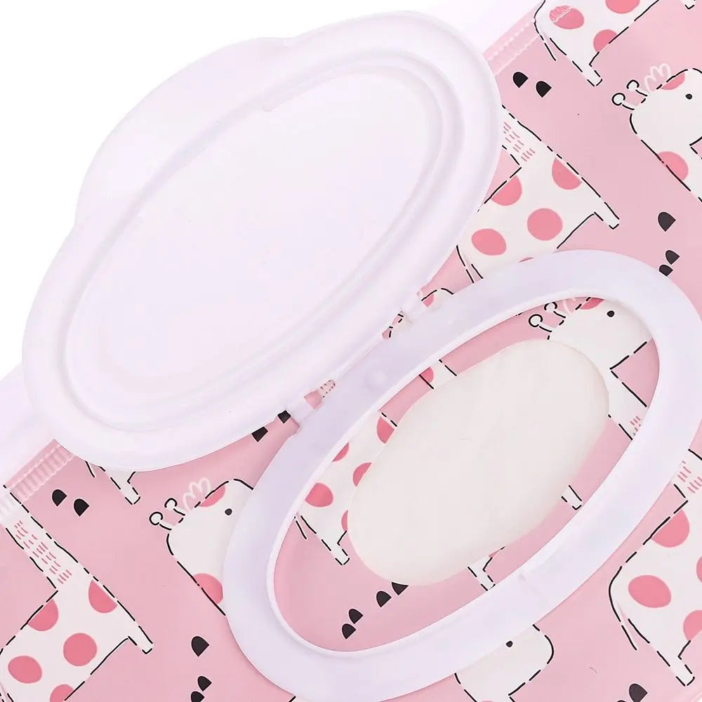 EVA Baby Wet Wipe Pouch Wipes Holder Case Flip Cover Snap-Strap Reusable Refillable Wet Wipe Bag Outdoor Useful Tissue Box