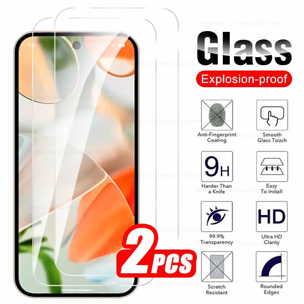 For Google Pixel 9 Pro XL 8a 8 7a 6A 6 6Pro 2PCS Tempered Glass Screen Protector Pixel7 A Pixel9 Pixel 9Pro 8Pro Protecive Glass