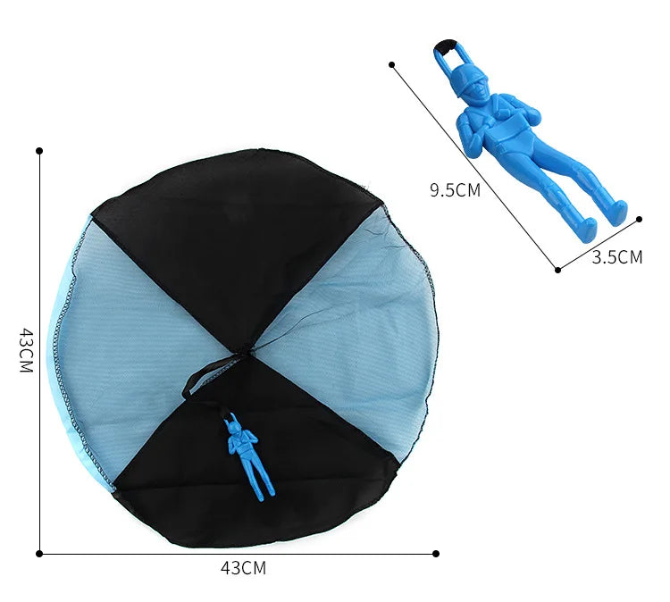 1pcs Hand Throwing Parachute Kids Outdoor Funny Toys Game Play Toys for Children Fly Parachute Sport with Mini Soldier Toys