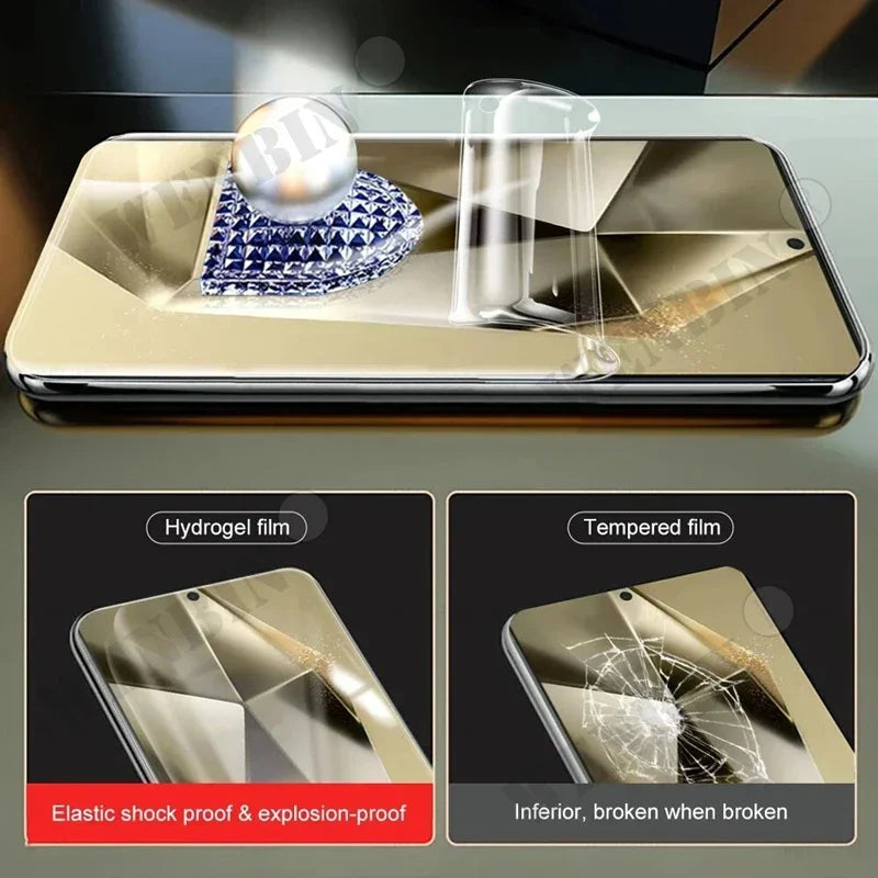 5 Pcs Full Cover Hydrogel Film For Samsung S25 S24 S23 Ultra Plus S24 FE Galaxy A56 A55 A35 A36 A16 A15 Screen Protector