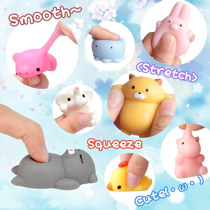 5-50 PCS Kawaii Squishies Mochi Anima Squishy Toys For Kids Antistress Ball Squeeze Party Favors Stress Relief Toys For Birthday