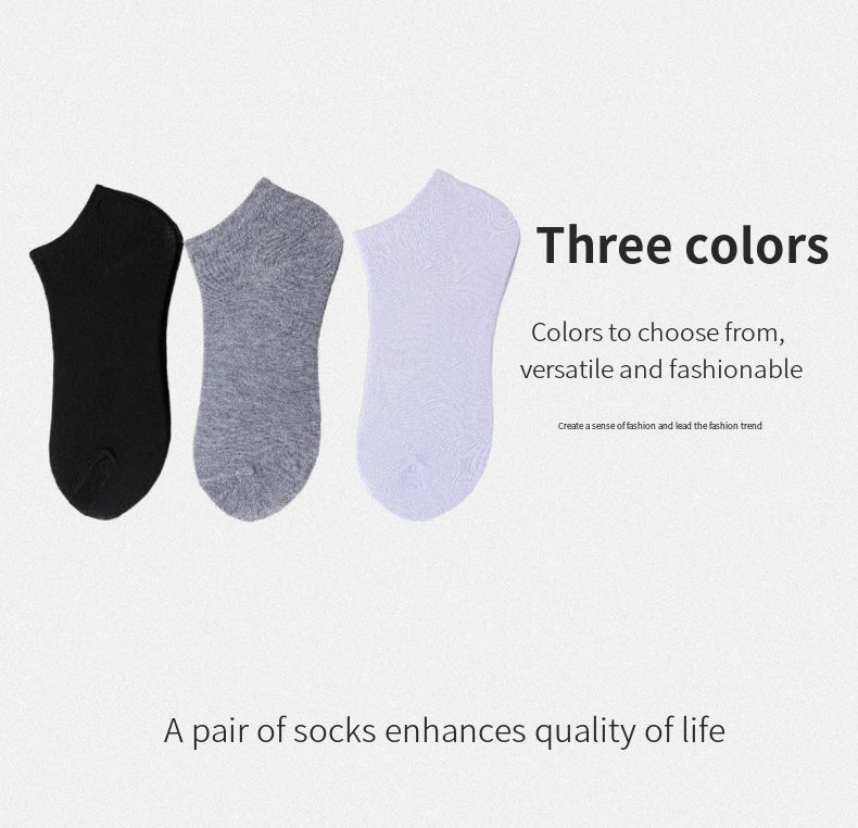 5/6/7/10 Pairs Women/Men Boat Socks Invisible Low Cut Silicone Non-slip Summer No-show Ankle Socks Solid Color Casual Breathable