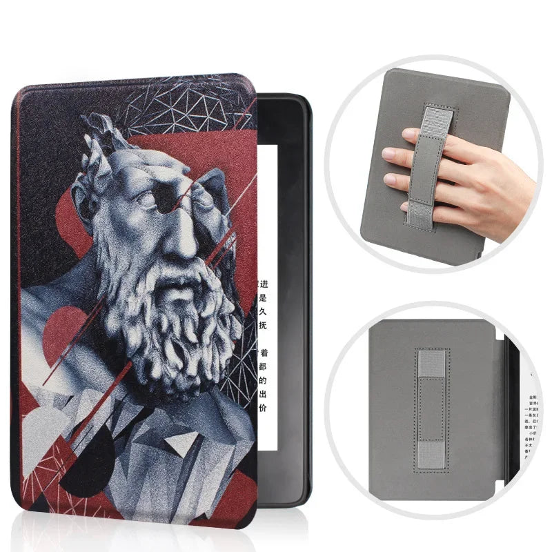 For Kindle 11th Generation 2024 Case 6'' with Hand Strap Kindle 6 inch Case Ebook C2V2L3 Auto Wake Sleep Cover PU Leather Funda