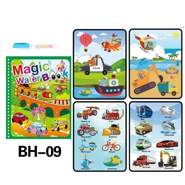 Montessori Toys Reusable Coloring Book Magic Water Drawing Book Painting Drawing Toys Sensory Early Education Toys for Children