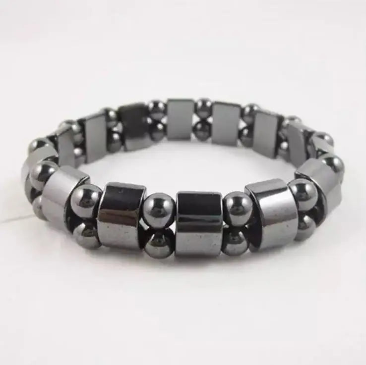 Natural Stone Double Layer Tiger Eye Lymphatic Detoxification Bracelet for Men and Women Magnetic Therapy Weight Loss Bracelet