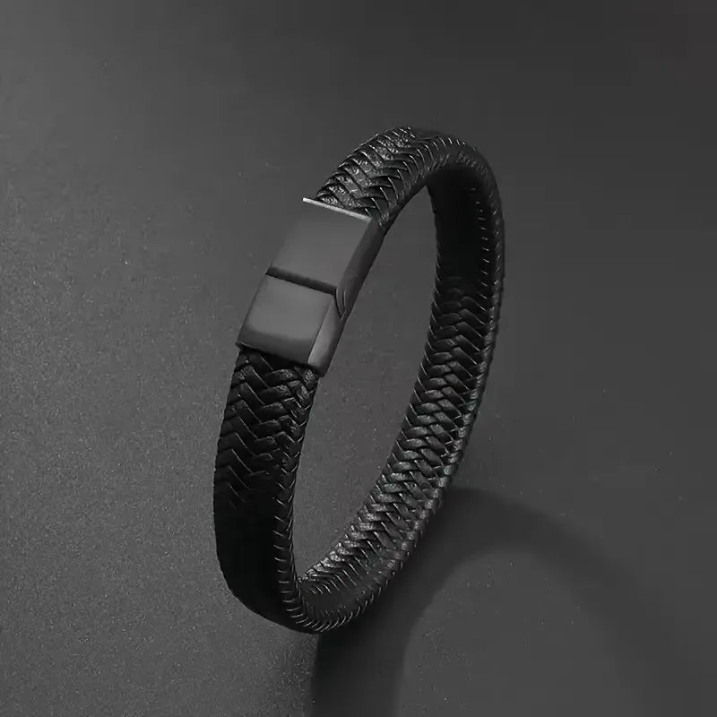 1PC Men's and Women's Fashion Trend Leather Weaving Rope Bracelet Bracelet, Date, Travel, Banquet, Party, Festival Dressing Gift