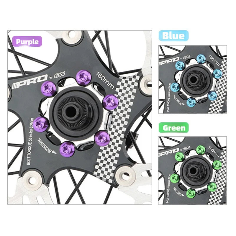 Bike Disc Brake Rotor Fixing Screw 12PCS T25 Bicycle screws Steel Alloy for MTB Road Bike 6-Bolt Plate Bicycle accessories