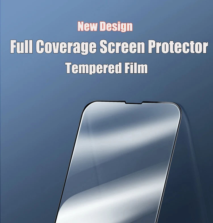 2-4Pcs 9D Screen Protector For iPhone 16 15 14 13 12 11 Pro Max Protective Glass For iPhone XR XS Max Full Cover Tempered Glass