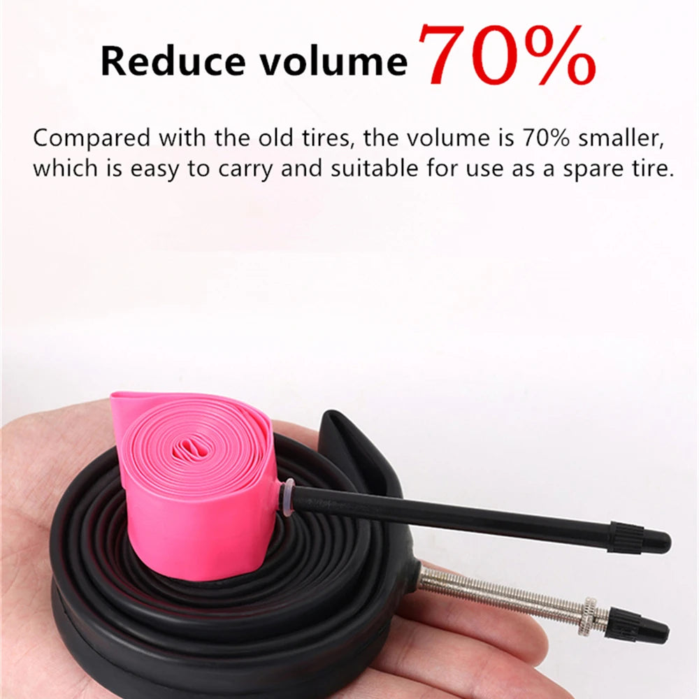 NPY 1Pcs Ultralight 28g Bike TPU Inner Tube 700X18 25 28 32 Road Bicycle TPU Material Tire 65mm Length French Valve