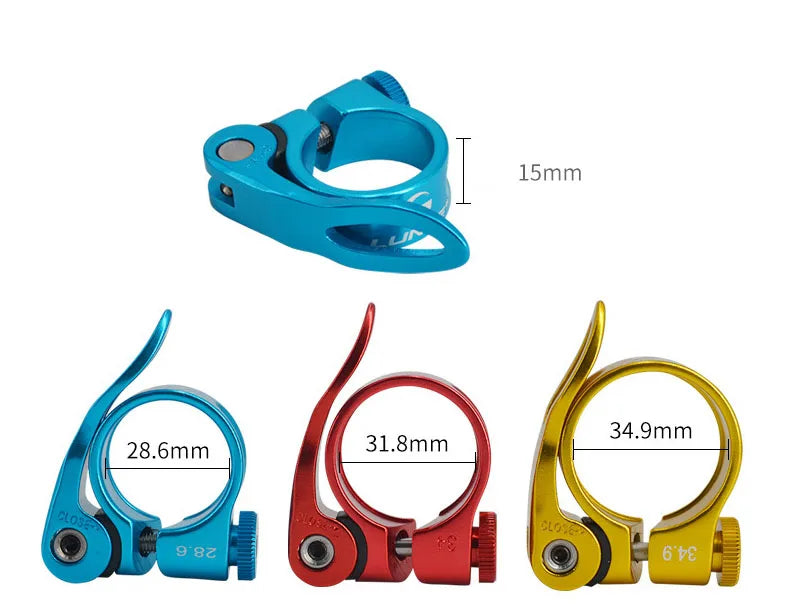 LUNJE Road Bike Aluminum Ultralight Bicycle Seat Post Clamp 28.6mm 31.8mm 34.9 mm Mountain Road bicycle seatpost clamp bicycle