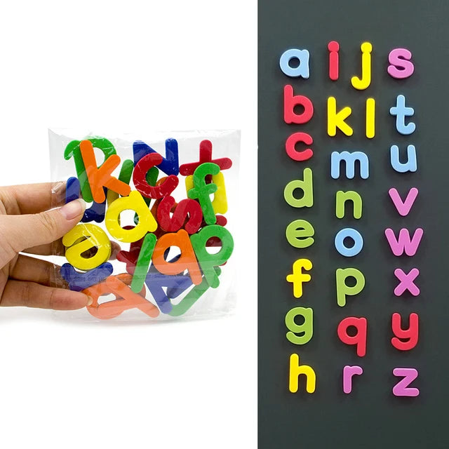 24-76pcs Magnetic Alphabet Letters EVA Foam Refrigerator Stickers Toddlers Kids Learning Spelling Counting Educational Toys Gift