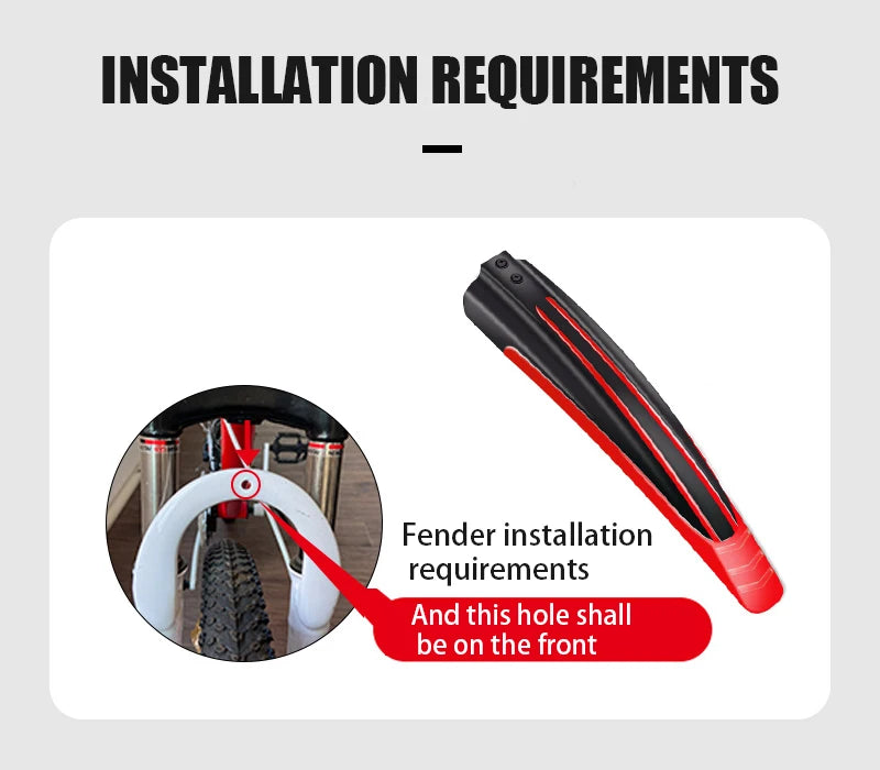 2pcs Bicycle Fenders Splash Fender Guard Set Mountain Bike Rear Front Mudguard Cycling Riding Accessories For 20/22/24/26 Inch