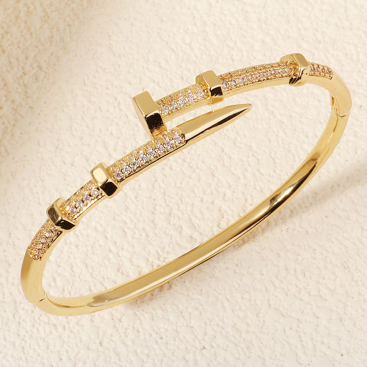 Copper With Zirconium Opening Female Simple Trendy Bracelet Trendy Women's Stainless Steel Jewelry Holiday Gifts for Girlfriends