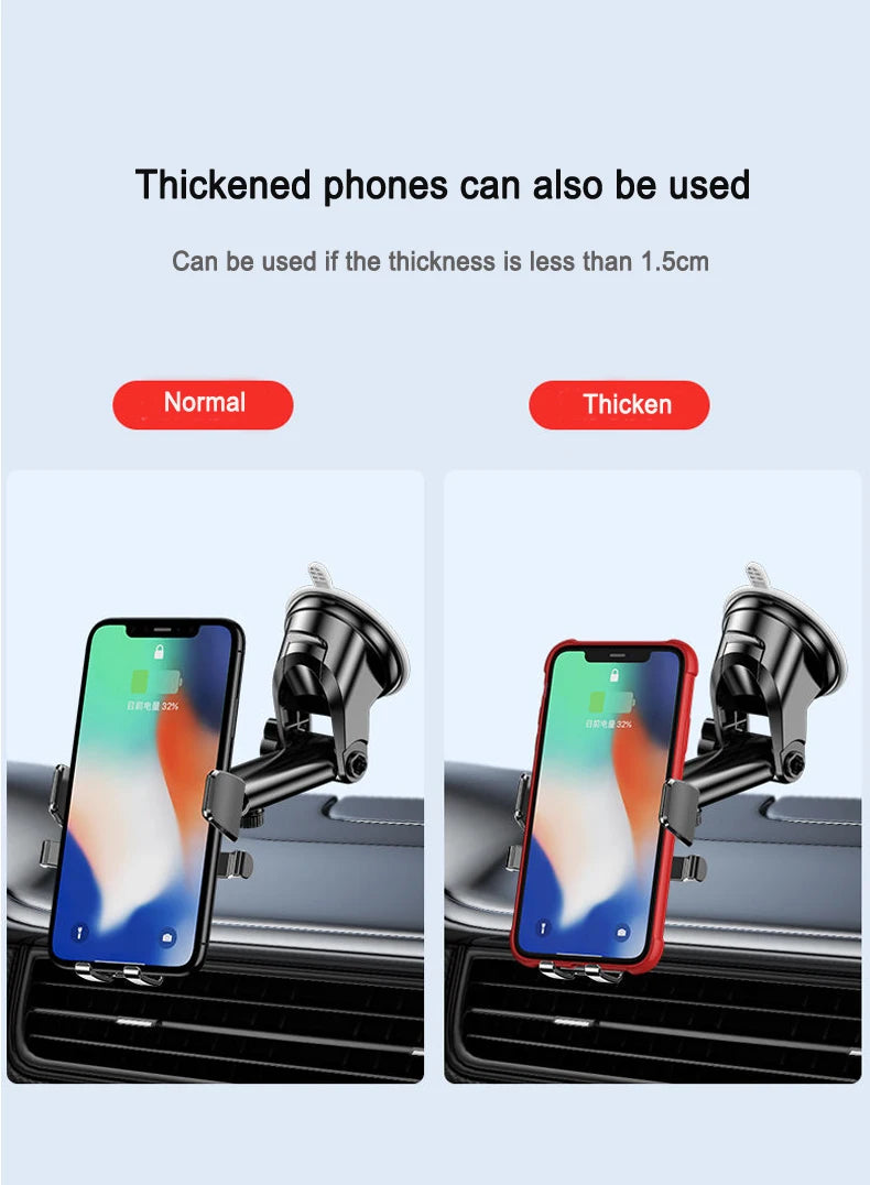 Universal Sucker Car Phone Holder 360° Windshield Car Dashboard Mobile Cell Support Bracket for 4.0-7 Inch Smartphones