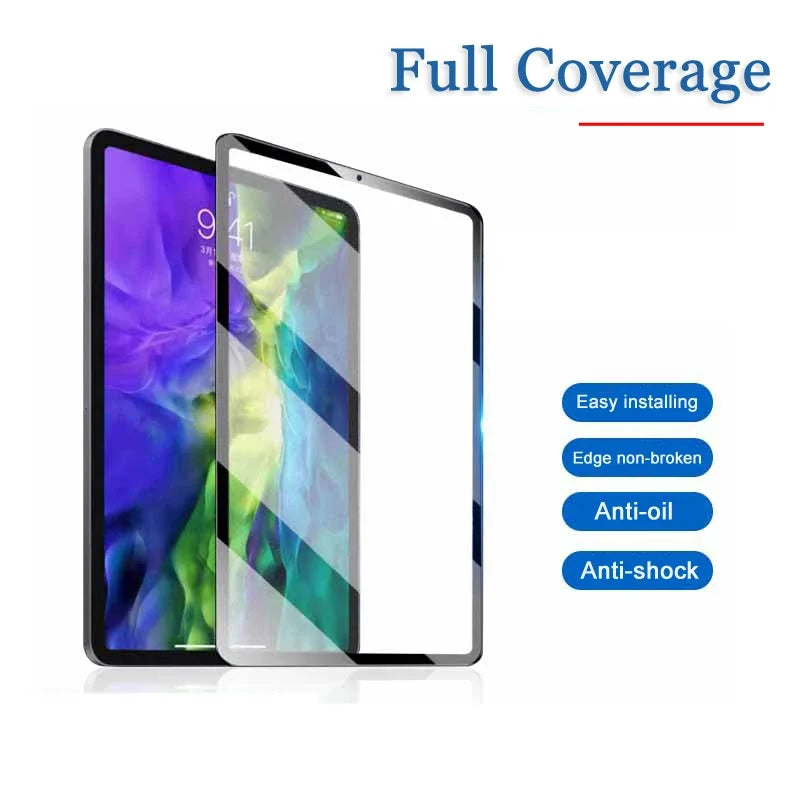 Screen Protector for iPad 5 6 7 8 9 10 Air 1 2 3 4 Pro 2024 13 Mini 11 12.9 inch Ceramics Full Coverage Clear 9D Anti-explosion