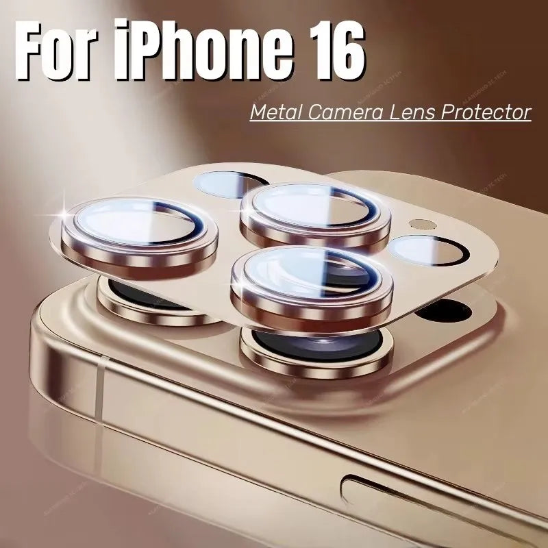 Metal Camera Protector For iPhone 16 Pro Max Alloy Case Lens Protective Glass For iPhone 16Pro Back Lens Cap