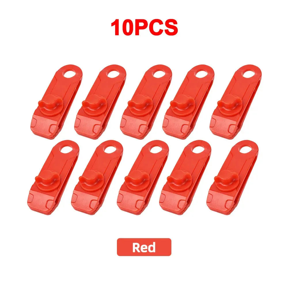 5/10PC Camping Tarp Clips Clamp Canvas Heavy Duty Lock Grip Tent Fasteners Clips Pool Awning Bungee Cord Car Tighten for Outdoor