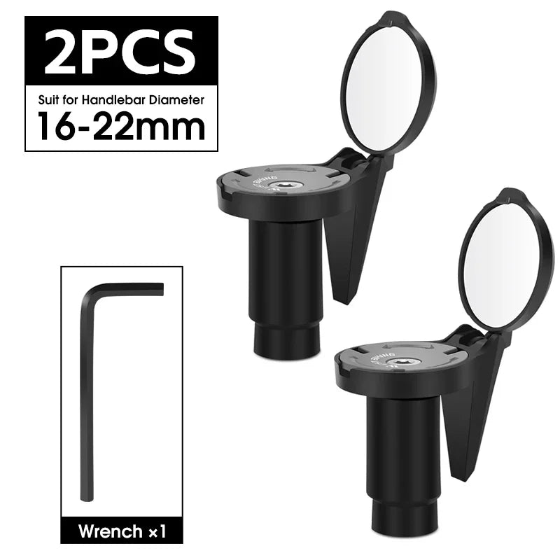 WEST BIKING Universal Cycling Handlebar Rear View Mirrors Adjustable Rotate 16-22mm Bicycle Mirror Rearview For MTB Road Bike