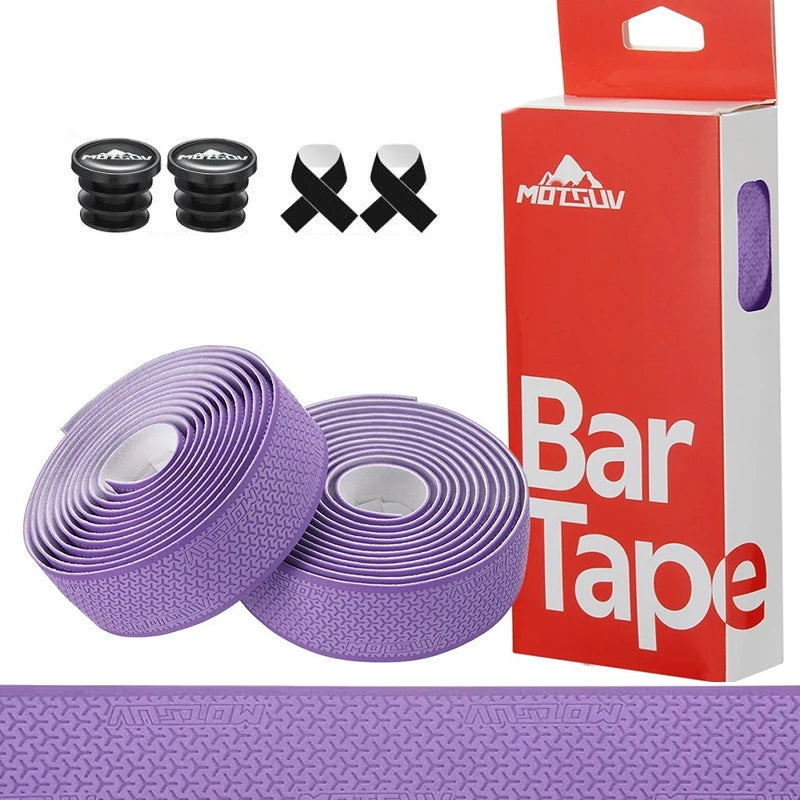 1Pair Road Bike Handlebar Tape Anti Slip Silica Gel Handlebar Tape Shock Absorption Cycling Bar Tape Bicycle Accessories