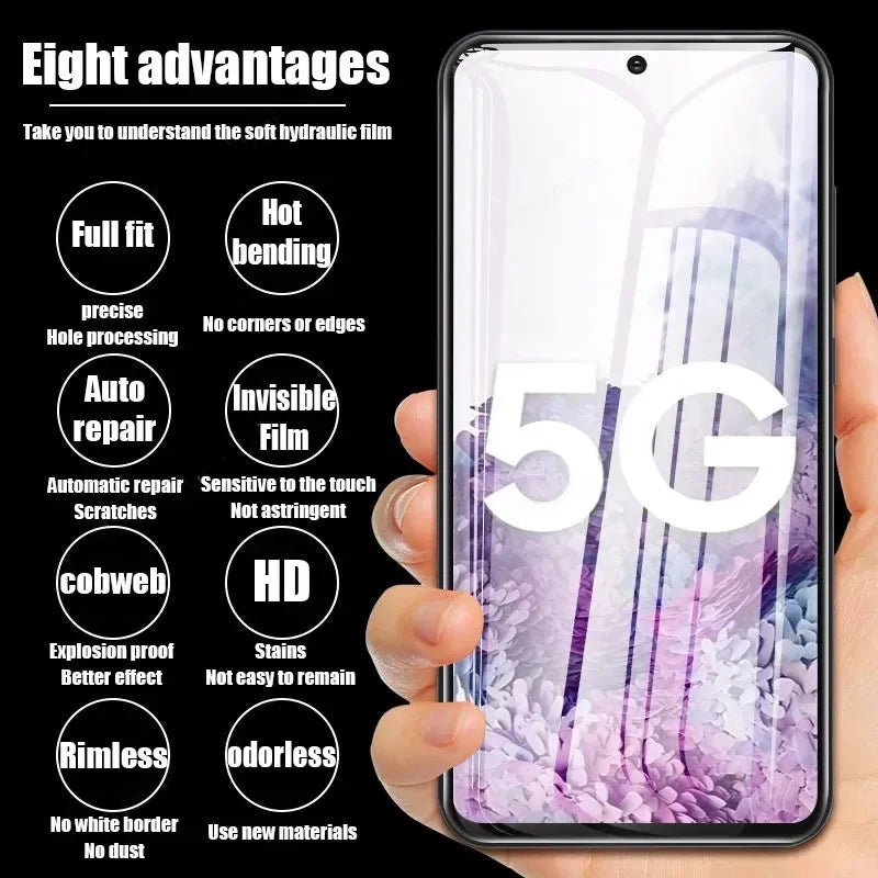 4Pcs Hydrogel Film for Samsung S25 S24 S20 S22 S21 Ultra S10 S9 S8 Plus FE Screen Protector for Samsung Note 20 10 9 8 Plus S23U
