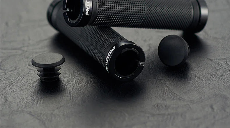 MOTSUV Bicycle Handle Bar Grips MTB Bike Soft Double-sided Locking Handlebar Cover Plug Rubber Non-slip Cycling Accessories Part
