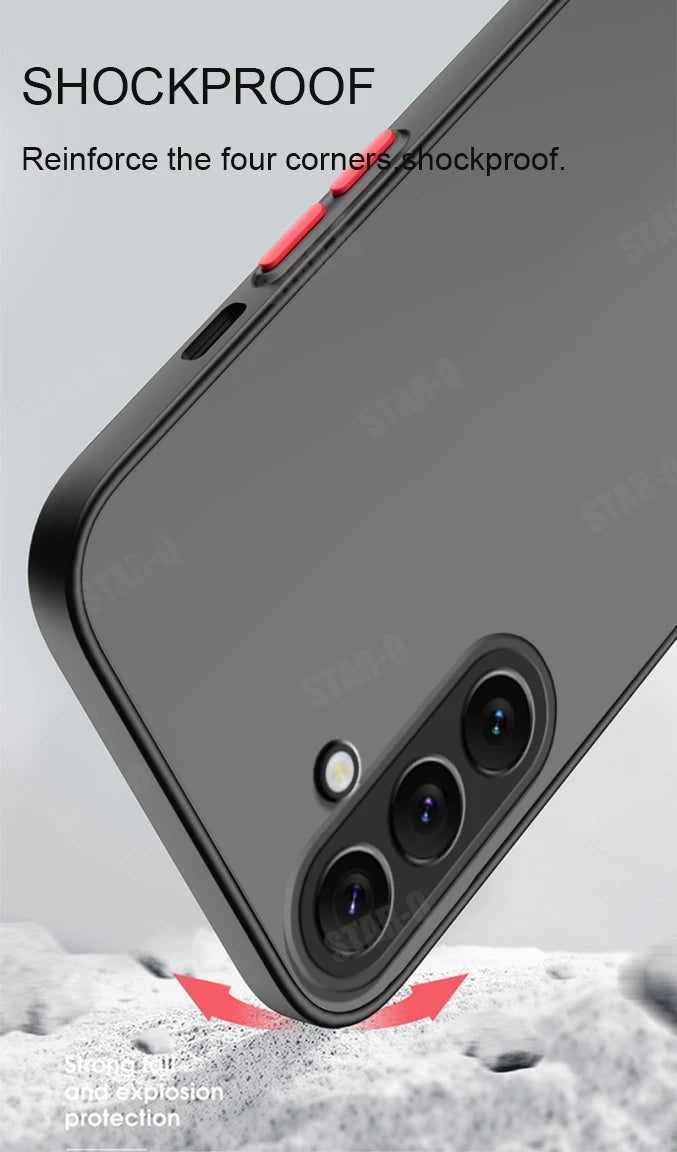 A 55 35 25 15 24 Matte Hard Case For Samsung Galaxy A55 A35 A25 A15 A24 A14 A54 A34 A05s 4g 5g Silicone Frosted Back Cover 34 54