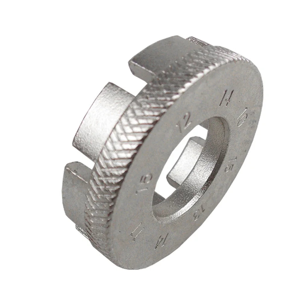 Bike Wheel Rim Wrench Mini Adjuster Spanner 8 Way Groove Bicycle Spoke Tension Wrench Bike Demolition Axis Repair Tools