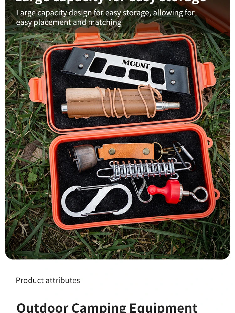 EDC Tool Box Outdoor Camping Survival Kit Shockproof Waterproof Case Sealed Box Outdoor Survival Storage Box Small.