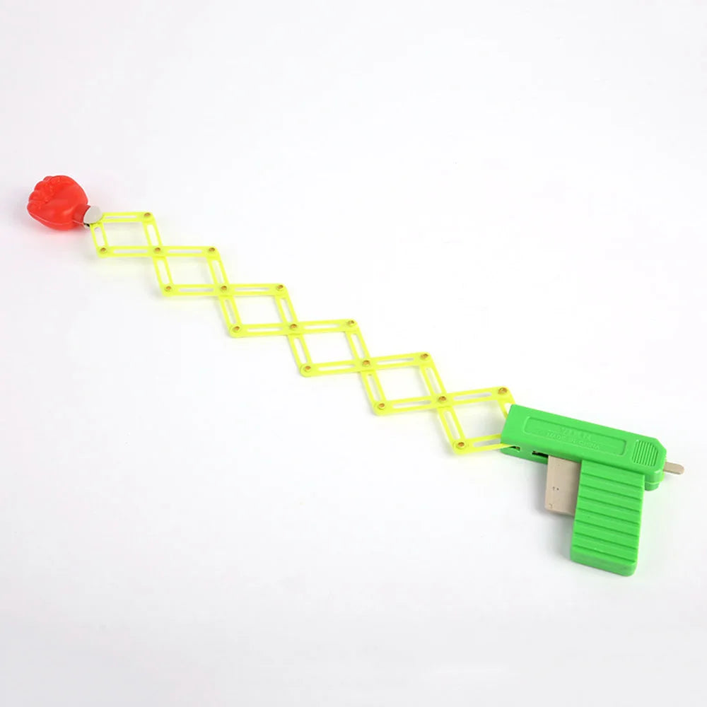 Retractable Fist Shooter Trick Toy Gun Funny Child Prank Toys Kids Plastic Festival Gift for Fun Classic Elastic Telescopic Fist