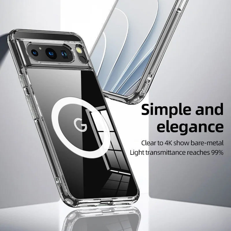 2025 Fashion Magnetic Case For Google Pixel 9 Pro 8 8A 7 Dull Polish Wireless Charger Cover Anti-knock Cases For Pixel7A Pixel9A