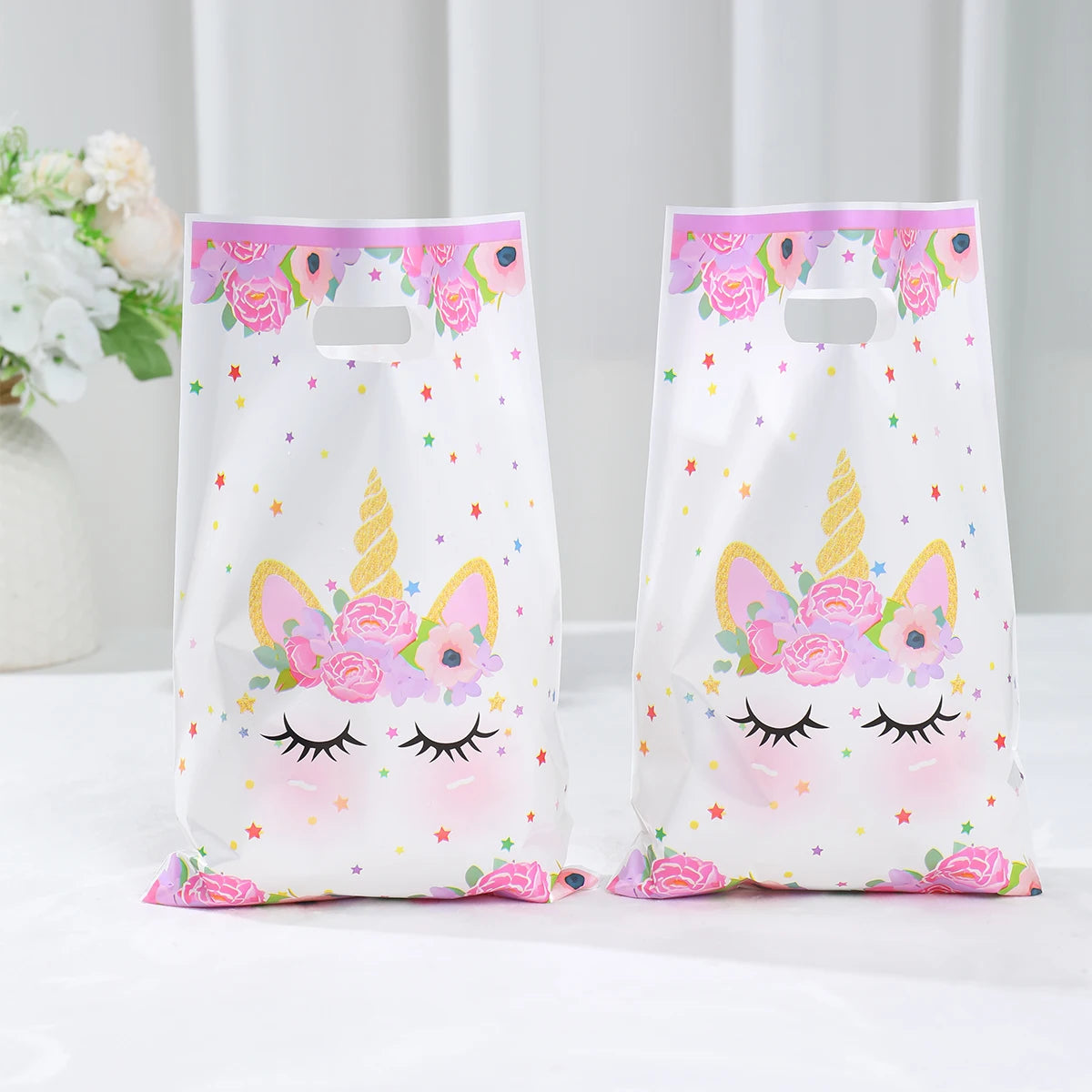 10/25/50pcs Handbag Candy Bags Unicorn Birthday Party Decor Kids Gift Packing Bag 1st Birthday Baby Shower Girl Party Supplies
