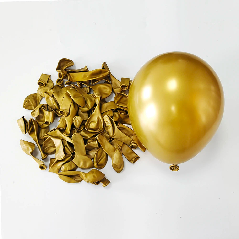 10Inch 10/30/50Pcs Latex Balloon Gold Silver Black Pink Xmax Balloon Wedding Happy Birthday Metallic Chrome Balloon Decoration