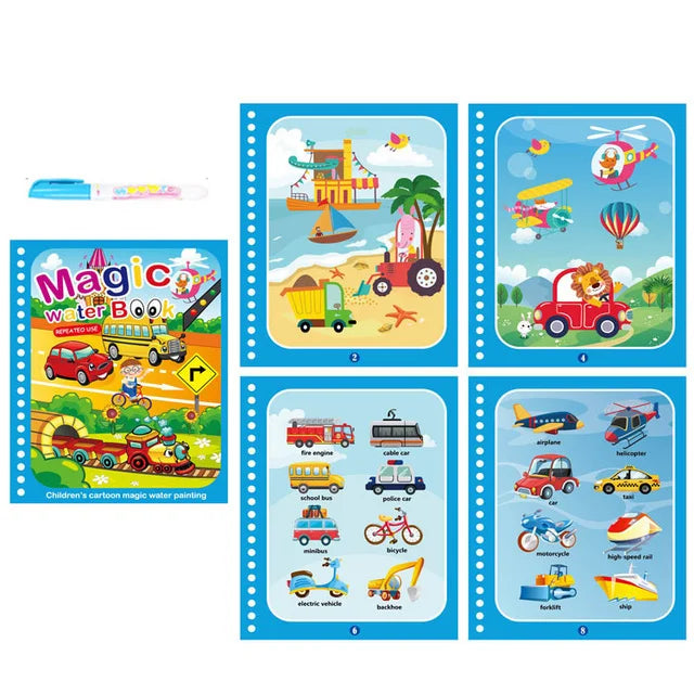 Montessori Toys Reusable Coloring Book Magic Water Drawing Book Painting Drawing Toys Sensory Early Education Toys for Children