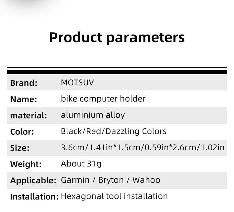 MOTSUV Bicycle Computer Mount Stem Garmin Bryton Wahoo Holder Cycling Stopwatch GPS Speedometer Bracket MTB Bike Accessories