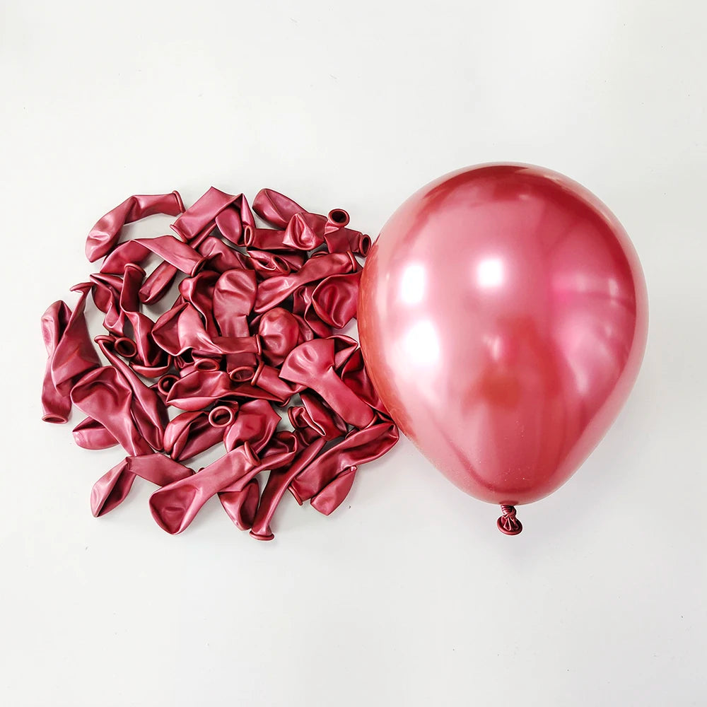 10Inch 10/30/50Pcs Latex Balloon Gold Silver Black Pink Xmax Balloon Wedding Happy Birthday Metallic Chrome Balloon Decoration