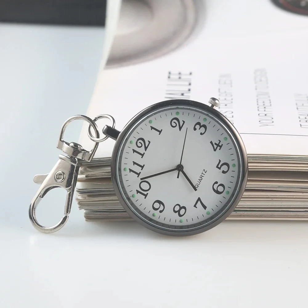 New Pocket Watch Keychain Remote Control With Battery Student Doctor Medical Vintage Watch