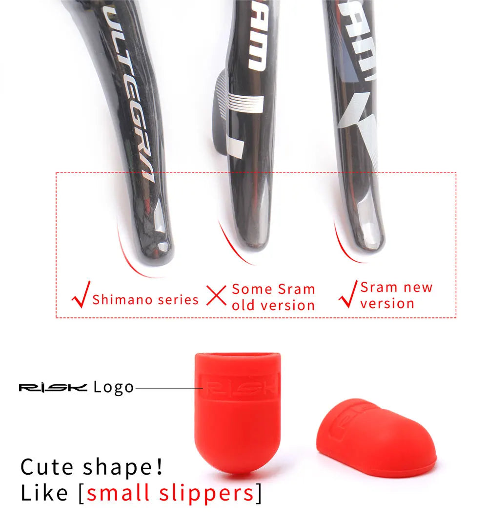 RISK Silicone Bicycle Shift Handle Cover For Shimano Road Bike Shifting Lever Protection Sleeve Derailleur Cycling Accessories