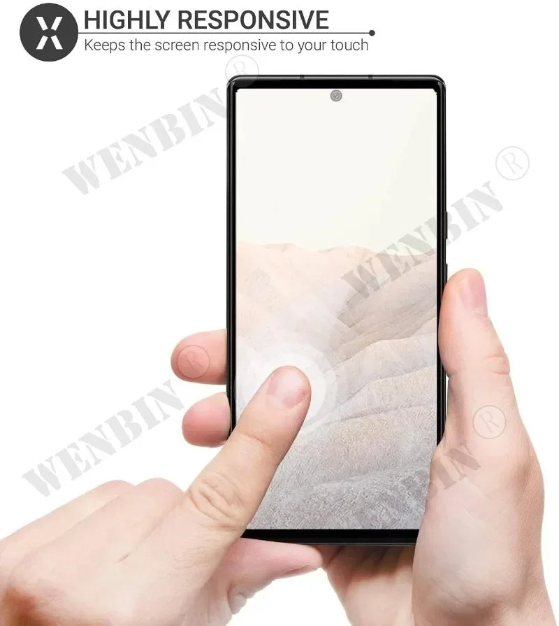3 Pcs Tempered Glass For Google Pixel 9 8 7 6 Pro XL 7A 5A 3 XL Curved Full Cover Screen Protector