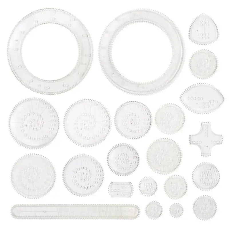 10-33pcs Spirograph Design Arts Craft Kit Classic Amazing Rainbow Magic Scratch Paper Set Children Kids Educational Drawing Toys