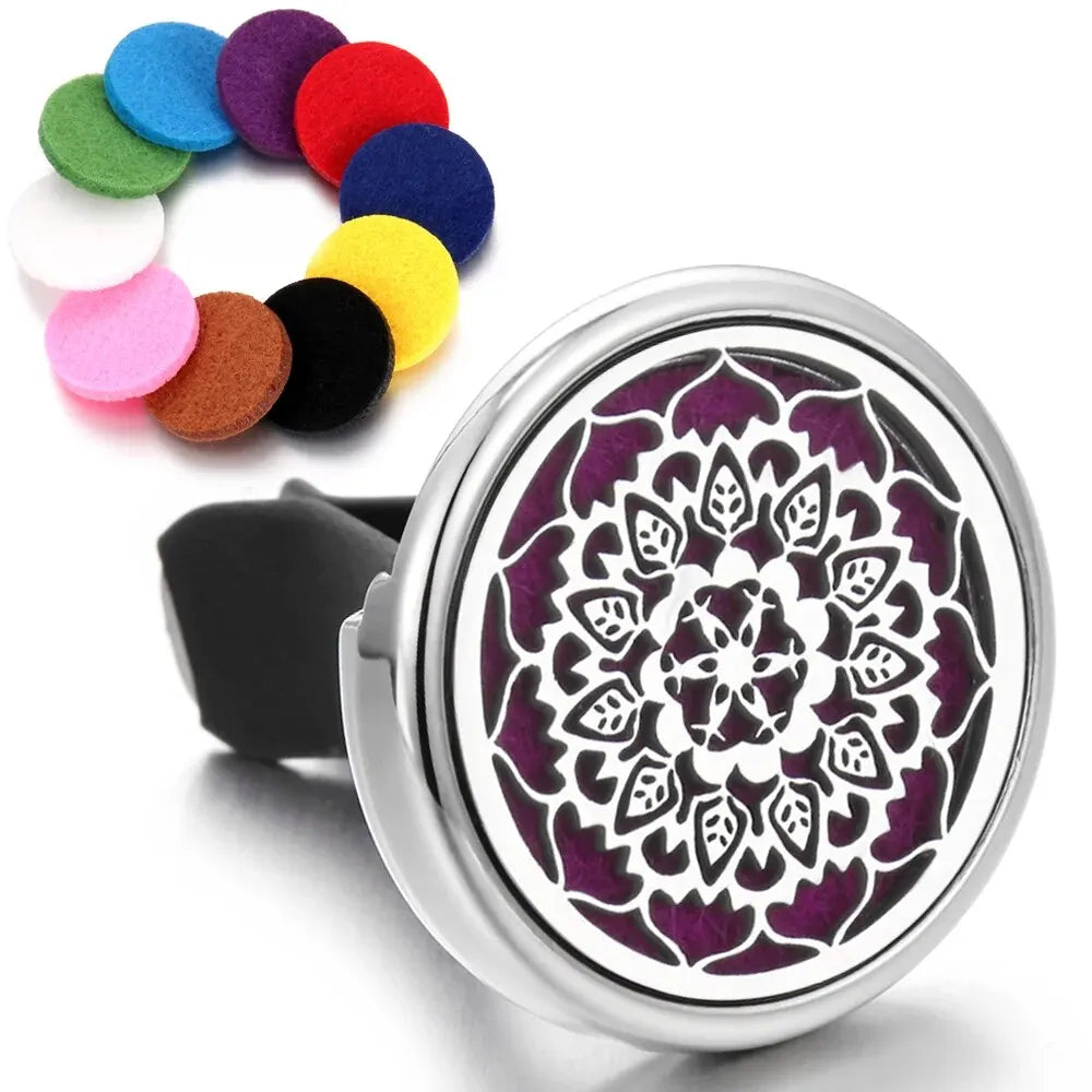 Tree Car Aromatherapy Diffuser Locket Car Clip Perfume Essential Oil Diffuser Car Vent Clip Air Freshener Purifier With Pads